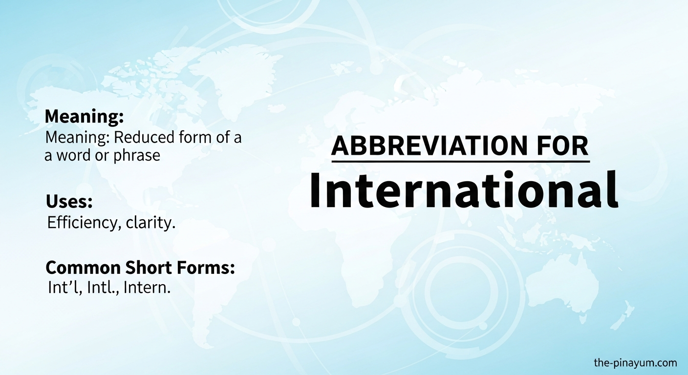 abbreviation for international